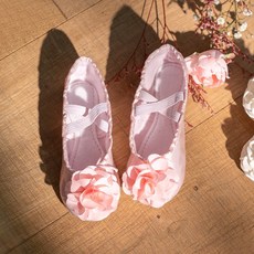 aterre Ballet 緞面花朵芭蕾舞鞋 ATB-1720 杏粉色