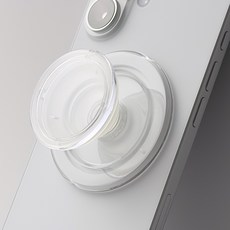 두들잇 맥세이프 그립톡 PC1(아이폰 갤럭시 탈부착 자석 스마트톡 홀더), (PC1)Clear, 1개