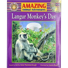 북앤오디오 AR 3점대 랑구르 원숭이의 하루 Langur Monkeys Day 유아 초등 영어책 원서 그림책 CD포함