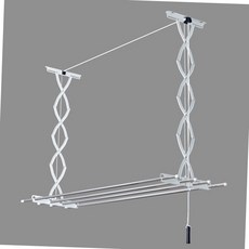 천장 부착형 4단 빨래 건조대 베란다 스텐봉 빨래걸이 아파트 다용도실 수동 스텐빨래건조대