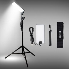 다니고 캠핑 랜턴 LED 조명 3단 높이조절 LED 스탠드, 1세트, 블랙