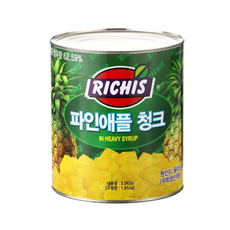 (주)동서 리치스 파인애플 청크, 3.062kg, 6개