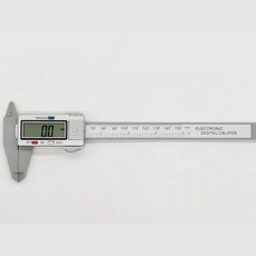 150mm 플라스틱 버니어 캘리퍼스 6인치 LCD 화면 전자 디지털 탄소 섬유 밀리미터 변환 블랙, White