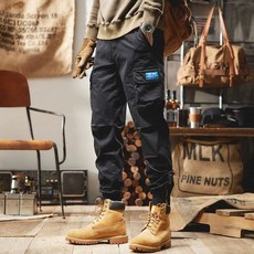 튼튼한 카고 밀리터리 워크웨어 팬츠, 1개, 688 블랙 여름용얇은