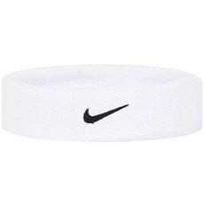 나이키 로고 클래식 헤드밴드 헤어밴드 머리띠, 화이트, 1개