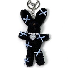 [hand made] kitch ribbon rabbit keyring 실버 하트 진주 목걸이 리본토끼 2종 키링 퍼플리본 추가