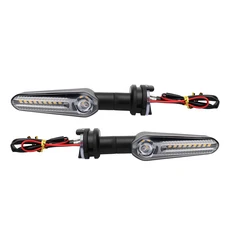 호환 야마하 R1 R6 R125 R3 R7 MT09 12V 전동용 오토바이 LED 방향지시등 2개 (황색), 01 2pcs Yellow