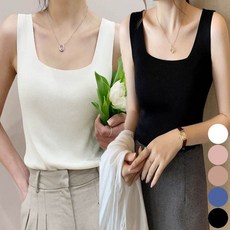 스퀘어넥 넓은 어깨 밴드 민소매 나시 슬리브리스 스퀘어넥 스퀘어넥나시