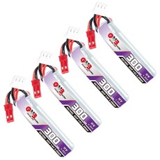 가오넹 GNB 300mAh 2S HV 7.6V 60C 리포 배터리 JST 플러그 브러시리스 FPV 드론 Emax Tinyhawk II GEPRC TinyGo RC 보트 BetaFP, [03] 4PCS 300mAh 2S