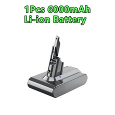 다이슨 호환 V7 용 6.0Ah 배터리 V7/SV11 모터 헤드 프로 트리거 동물 진공 청소기 21.6V 교체, [28] 1Pcs BAT