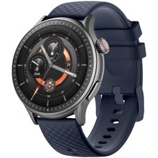 AMOLED圓螢幕運動智慧手錶 3ATM防水心率監測, GTR3矽膠藍色, 1.43吋, 藍牙