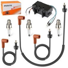 Zozoye Polaris GENESIS SLX SLTX PRO 1200 VIRAGE TX 1999-2002 4010342용 점화 코일 및 와이어 캡 스파크 플러그 포함 224, Zozoye Polaris GENESIS SLX SLT