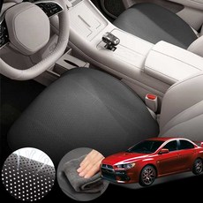 미쯔비시 랜서에볼루션 (96~16) 차량용 초슬림 통풍 시트 커버 블랙 2개 세트