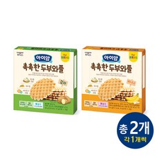 아이얌 두부와플 2종세트, 1세트, 64g, 감자맛+바나나맛