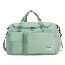 獨立鞋倉大容量收納包 游泳訓練健身包 學生行李耐用旅行袋, 1個, 綠色 獨立鞋倉+多口袋+乾溼分離
