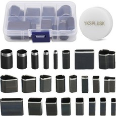 YKSPLUSK 25피스 가죽 홀 펀치 도구 벨트용 다양한 모양의 세트 수제 DIY 공예용 커팅 다이 키트 보관 케이스 및 매트가 포함된 중공 커터, 24 Style