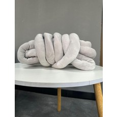 52QUAD 뜨개쿠션 코바늘 뜨개질 쇼파쿠션 핸드메이드, 라이트회색
