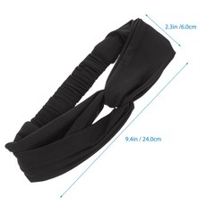 여성 남성용 흡수 스포츠 헤어밴드 5개 세트 부드러운 탄력 요가 러닝 트레이닝 기어, Bla