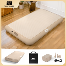 TANSTRIDER 최신상 에어텐셀침대 에어매트 내장형 단단한 매트리스 캠핑용 텐셀 냉감 에어매트 내장전동펌프 텐셀 냉감 매트리스 더블 퀸 캠핑 홈캠핑