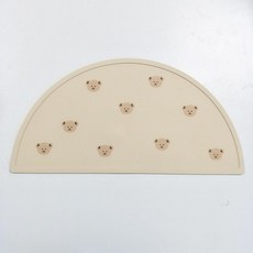 열탕소독 방수 실리콘 테이블매트 겸 냄비받침, 1개, 1g, 베어