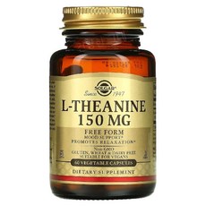 Solgar L-테아닌 프리폼 150 mg 60 베지 캡, 1개, 60정
