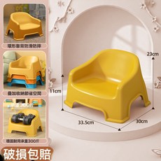DFMEI 加厚寶寶餐椅吃飯餐桌椅嬰幼兒家用矮凳兒童小凳子塑料靠背學坐椅, 如圖