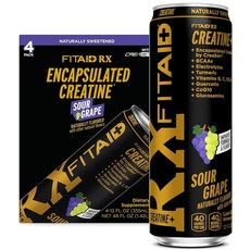 LIFEAID FIT 핏AID RX 회복 블렌드 플러스 크레아틴 BCAAs 글루코사민 전해질 100% 클린 팔레오 비건 및 글루텐 프리 355.6ml(12온스) 캔