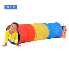 키더스 접이식 3색 터널놀이 KC인증 길이 180cm 폭 48cm 보관가방 포함