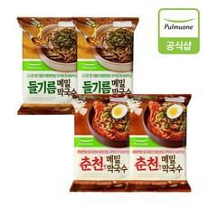 [풀무원] 막국수 4개(8인) (들기름2개+춘천2개), 490g, 4개