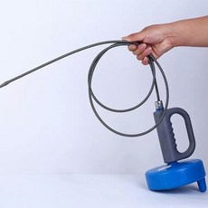 萬能手搖式管道疏通器 廚房浴室排水管清潔工具, 3米長,藍殼升級加密加粗疏通器