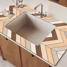 廚房瀝水墊 輕奢水龍頭吸水墊 瀝水墊 珪藻土杯墊 珪藻土吸水墊 止滑墊 軟墊 防滑墊 矽藻土 裝飾好物 桌墊, 1個, 木紋墊-5,40*60cm（成品整張自行裁剪）, 木紋墊-5