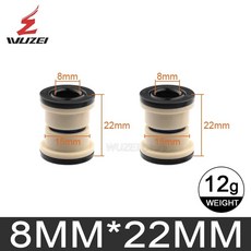 MTB 리어 쇼크 DU 부싱 8x22/24/32/44/50/52/54/68mm Ro shox 산악 자전거 서스펜션 부품 용 알루미늄, 8x22mm 2Pcs