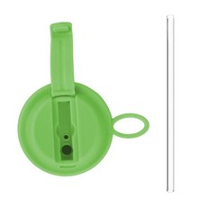 통조림 음료 맥주 및 주스를 위한 다채로운 실리콘 소다 캔 뚜껑 및 밀짚, 녹색