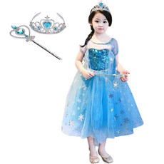 Uni Angel新冰公主洋裝+皇冠+魔法棒組