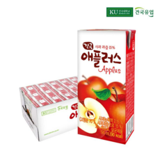 건국유업 애플러스, 190ml, 24개