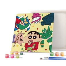 iLovePainting 蠟筆小新 繪畫 DIY PAINTING, 1個, 小新和玩具朋友們