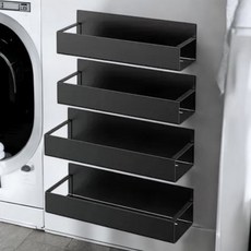 빅멀티 냉장고 세탁기 틈새 자석 선반 대형, 블랙 대형, 2개