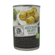쿠치나앤아모레 아티초크 하트 홀 인 브라인 글루텐-프리, 1개, 397g