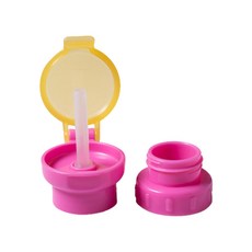 JoyBaby 吸管蓋 喝水神器 便攜 寶特瓶 矽膠吸管蓋 寶寶喝水 瓶口替換蓋, 粉-F, 1個