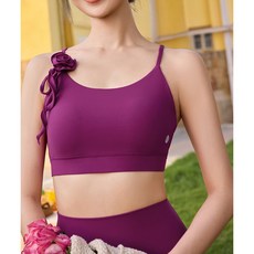 QUEEN YOGA裸塑系列玫瑰女神一體杯運動瑜伽Bra（固定一體杯）