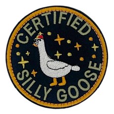 ASMEFY 구스 후크 앤 루프 모랄 패치 배낭 모자 재킷 조끼 개 하네스용 귀여운 만화 동물 밈 아플리케 자수, ASMEFY 구스 후크 앤 루프 모랄 패치, 배낭, 모