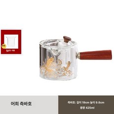 다기 세트 차주전자 다도 취미 잔 워머 유리 요가, 201mL 이상 - 300mL 이하, 1L, 장어 고감도