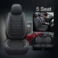 풀 커버리지 카시트 커버 스팅어 카덴자 스포티지 씨드 리오 자동차, 8. Black White 5 Seat, 1개