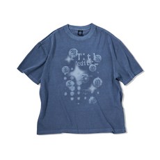 TRAVEL 스태틱 피그먼트 반팔티 블루 섀도우