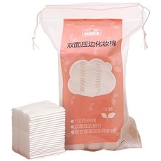 姬娜 Qina 雙面壓邊卸妝棉 50片裝 乾濕兩用 柔軟親膚, 1個, 50