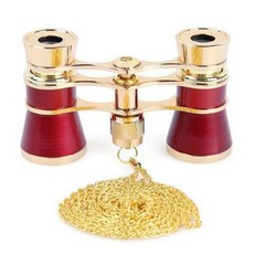 오페라 극장 클래식 접이식 안경 쌍안경 금속 바디 렌즈 망원경 복고풍 디자인 선물, 1개, 2. 빨간색