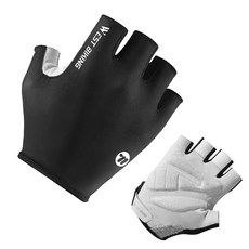 시그니처베이지 자전거 라이딩 반장갑 YPZ264, 블랙, 1세트