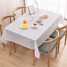 북유럽풍 방수식탁보 2인 4인 6인, 1개, 2인용(90x137), 화이트