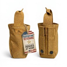 신축성 있는 리텐션 파우치 - 좁은 병 및 야외 액세서리를 위한 경량 MOLLE 전술 파우치 | 비노 하네스 및 체스트 리그 호환 - 브라운, 신축성 있는 리텐션 파우치 - 좁은 병 및 야외 액세서