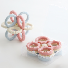 따봉베베 별이랑 아기 치발기 실리콘IOO% 분리형 열탕 소독가능, 1개, 파스텔핑크, 별이랑치발기